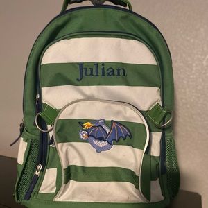Pottery Barn Kids Backpack personalized “Julian” with dragon